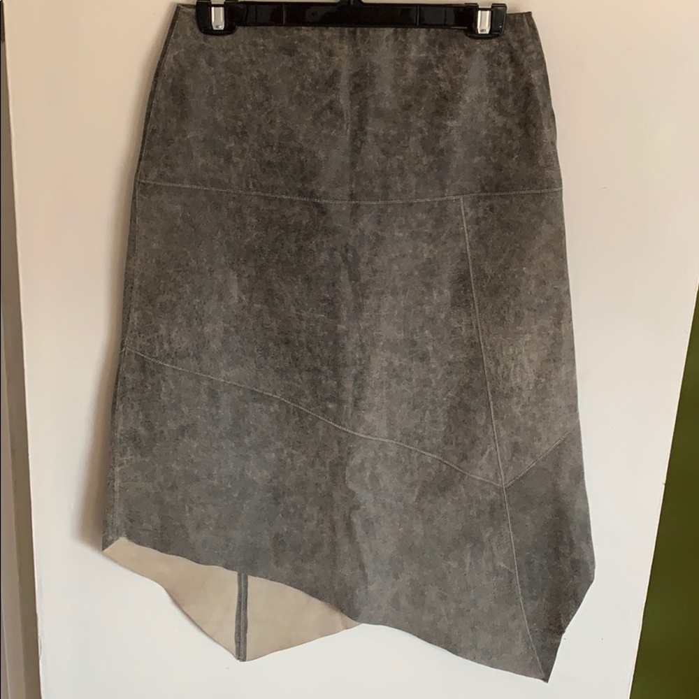 Spanner leather skirt, gray size 4